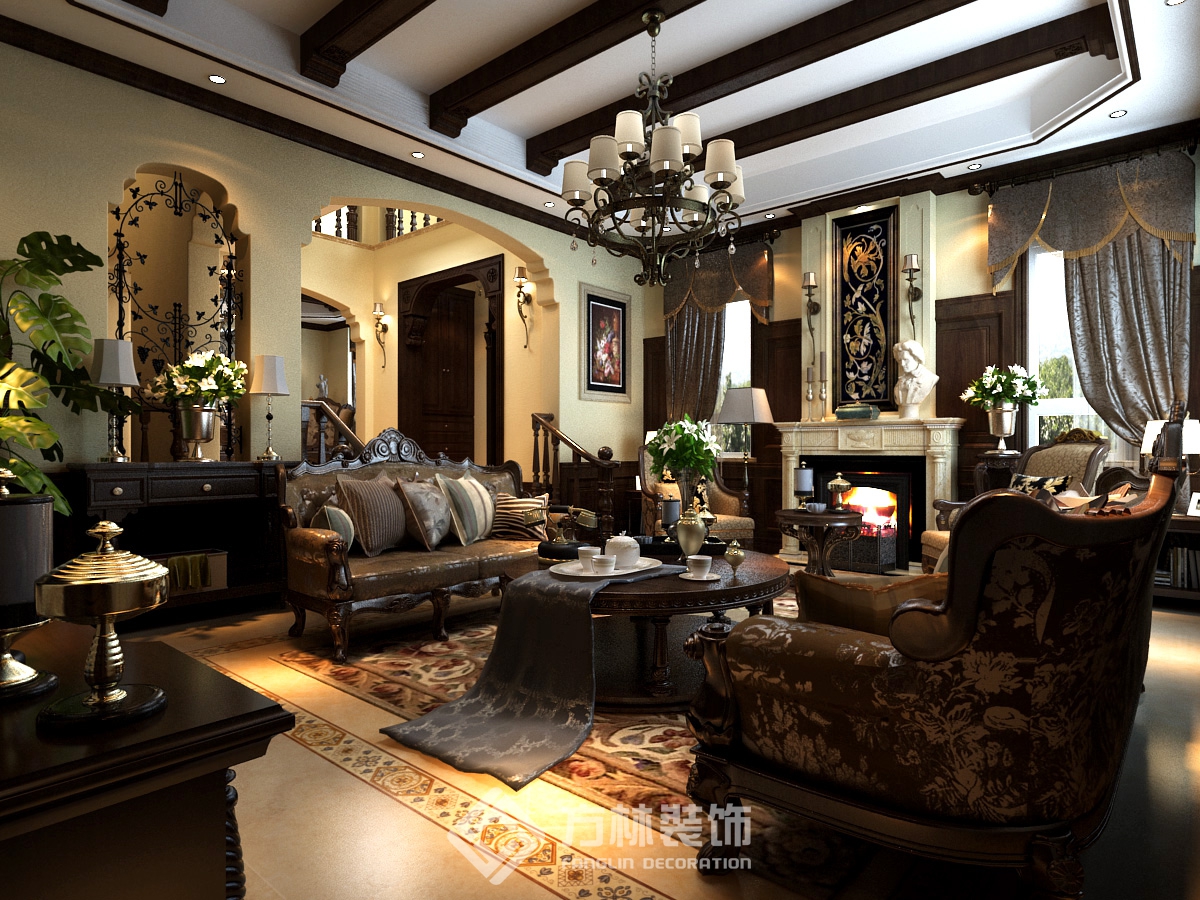中海盛京府 欧式风格 别墅 客厅图片来自方林装饰在方林中海盛京府270平欧式风格的分享