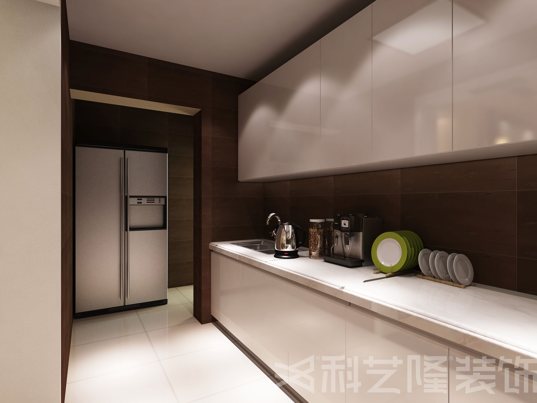 厨房图片来自天津科艺隆装饰在津南新城-现代简约-209㎡的分享