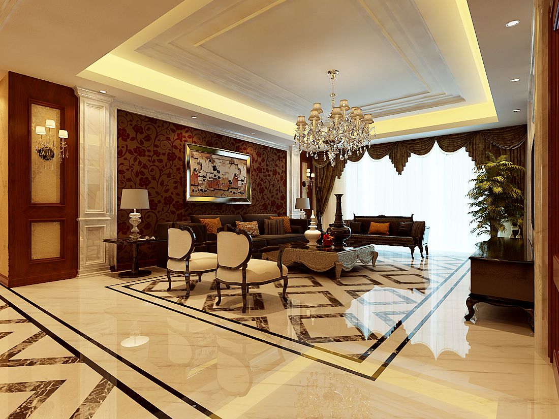 御景新世界 欧式风格 别墅 客厅图片来自方林装饰在御景新世界305平欧式风格的分享