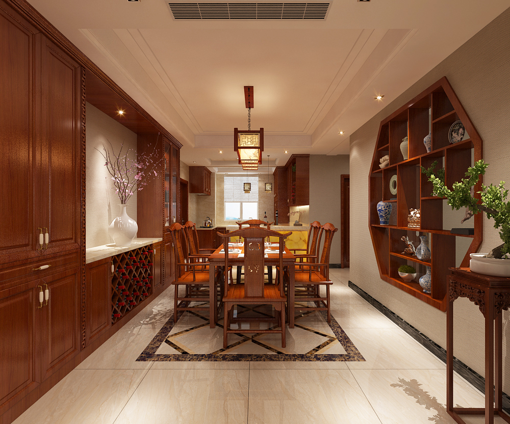 旧房改造 80后 小资 白领 餐厅图片来自乐豪斯装饰马志在瀚唐二期200平米新中式装修的分享