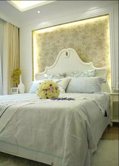 地中海风格 两居 二手房装修 卧室图片来自实创装饰上海公司在地中海风格铺面而来的清新浪漫的分享
