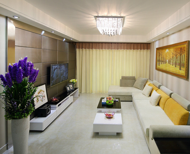 简约 二居 三居 混搭 80后 旧房改造 现代简约 上海东方冠 客厅图片来自上海实创-装修设计效果图在上海东方冠郡现代简约风格的分享