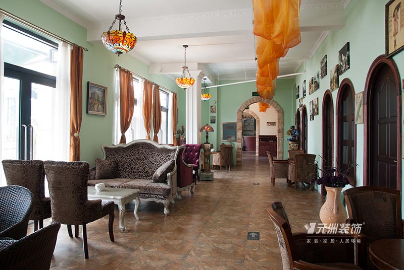 欧式 别墅 旧房改造 小资 混搭 其他图片来自北京元洲装饰装修设计在绿城百合咖啡馆酒吧装修案例的分享