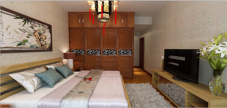 三居 新中式 未来方舟 卧室图片来自佳园装饰在未来方舟126平米新中式案列的分享