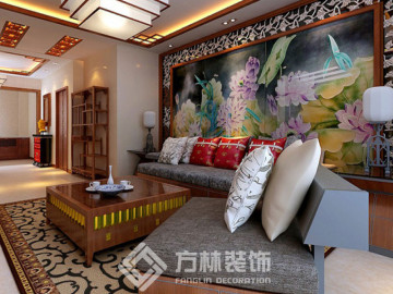 中海城130平新中式风格效果图