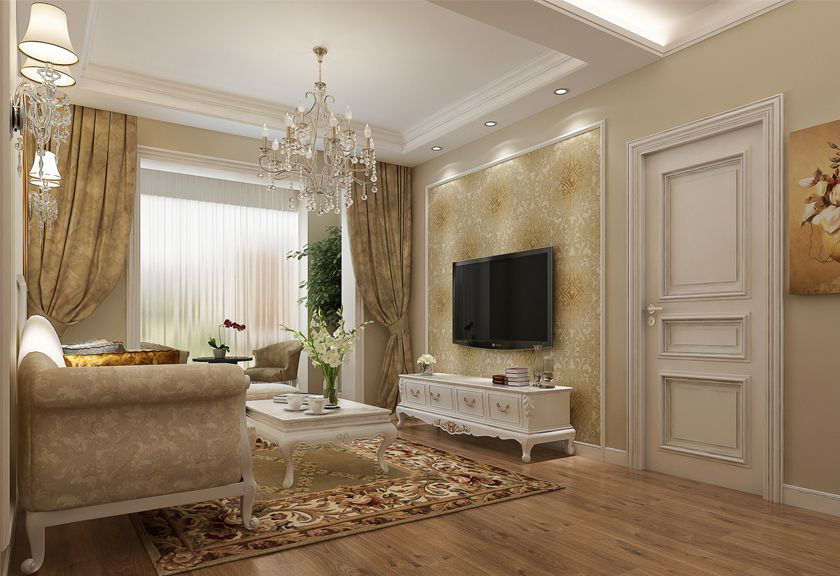 欧式 三居 白领 收纳 旧房改造 80后 小资 客厅图片来自实创装饰百灵在欧式浪漫104平米装修的分享