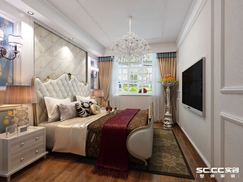 美式风格 三居 二手房装修 卧室图片来自实创装饰上海公司在三居美式风格装修设计的分享
