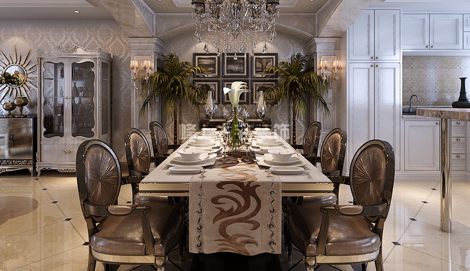 餐厅图片来自峰上大宅装饰长沙在银杏家园-简欧风格的分享