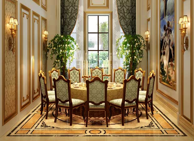 签鸣仁别墅 餐厅图片来自鸣仁装饰在562平中海尚湖世家古典欧式风格的分享
