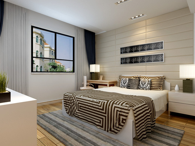 卧室图片来自天津印象装饰有限公司在都市新居装饰案例赏析2015-10-16的分享