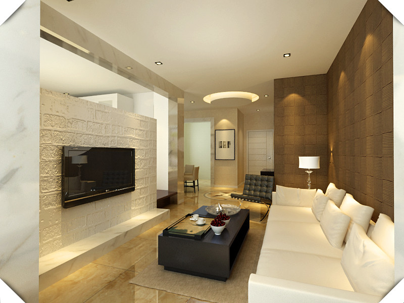 客厅图片来自天津生活家健康整体家装在欧铂城，现代风格的分享