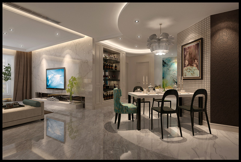 西安业之峰 西安装修 餐厅图片来自西安业之峰装饰公司在中海·开元壹号的分享