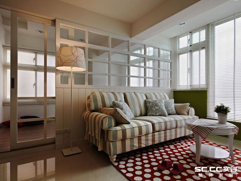 田园 三居 旧房改造 客厅图片来自实创装饰上海公司在103平三居乡村田园风格设计的分享