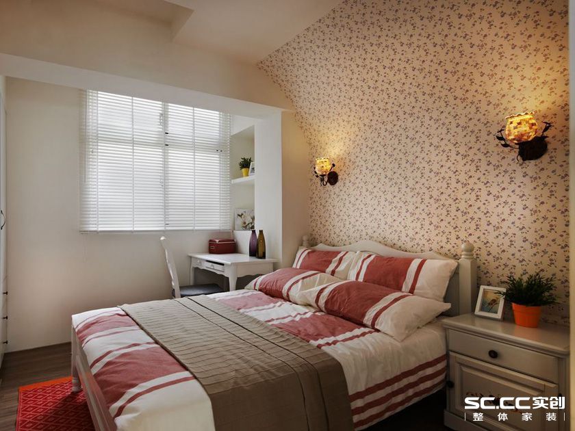 田园 三居 旧房改造 卧室图片来自实创装饰上海公司在103平三居乡村田园风格设计的分享