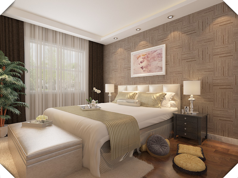 卧室图片来自天津生活家健康整体家装在保利玫瑰湾，现代简约风。的分享