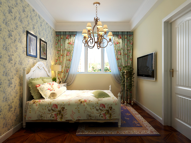 卧室图片来自四川岚庭装饰工程有限公司在回归自然的田园风格的分享