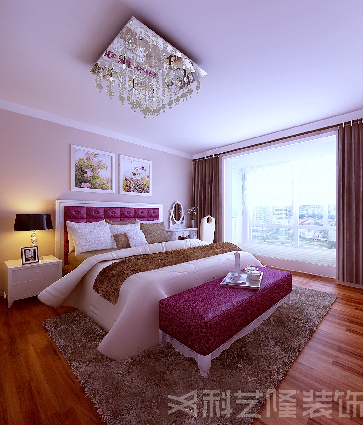 卧室图片来自天津科艺隆装饰在泉春园-现代简约-110㎡的分享