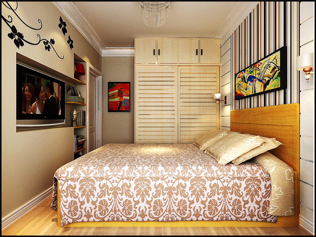 翡翠城 现代简约 两居 卧室图片来自郑州实创装饰啊静在永威翡翠城宜家现代简约两居的分享