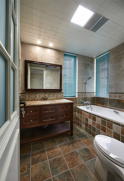 卫生间图片来自家装大管家在惬意居家生活 158平美式简约空间的分享