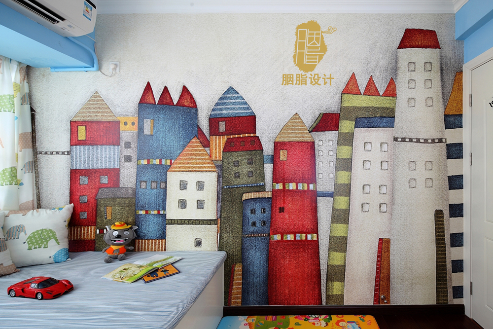 混搭 地中海风格 胭脂赖 胭脂设计 儿童房图片来自设计师胭脂在84平悠悠小家+实用多功能区的分享