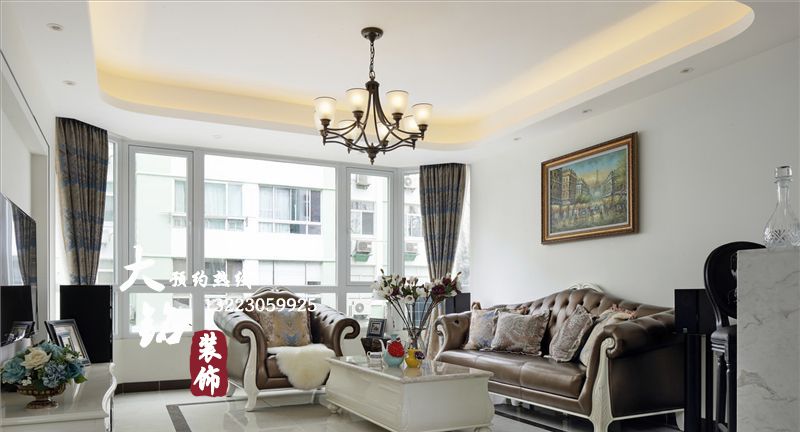 三居 白领 小资 白色设计 客厅图片来自郑州大铭装饰设计机构在140平米三居室新古典风格设计的分享