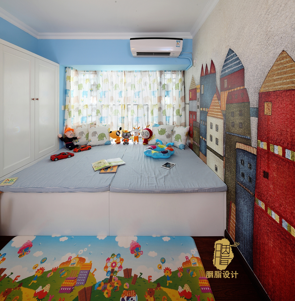 混搭 地中海风格 胭脂赖 胭脂设计 儿童房图片来自设计师胭脂在84平悠悠小家+实用多功能区的分享