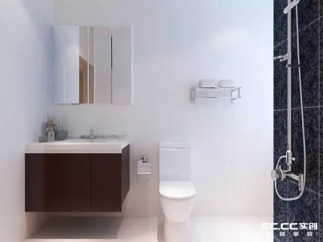 实创装饰 现代简约 三居 星汇金沙 新房装修 S3套餐 卫生间图片来自传承正能量在132㎡现代简约三居设计！的分享