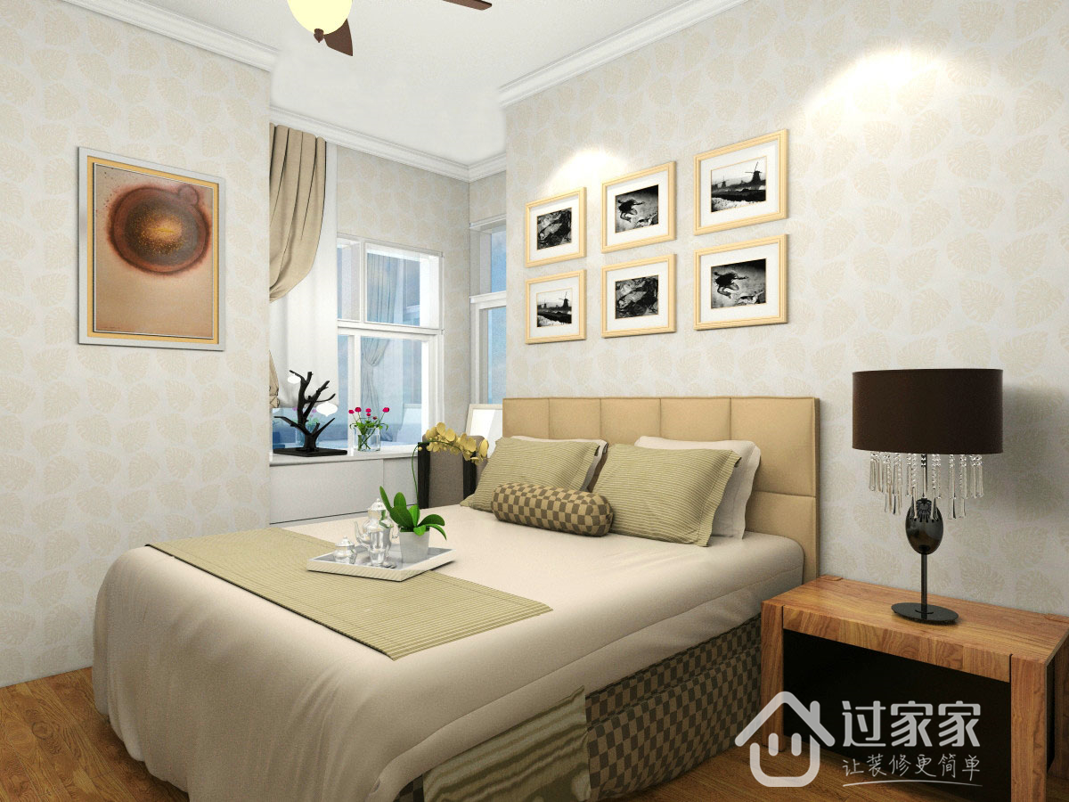 简约 二居 白领 80后 小资 卧室图片来自过家家装饰在名家富居二房二厅现代风格的分享
