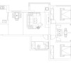瀚宇天悦 133平米三居室 平面布置图方案设计