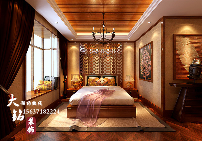 复式设计 样板房 室内设计 郑州装修 卧室图片来自凤羽飞sun在荣域福湾样板房-泰式设计风格的分享