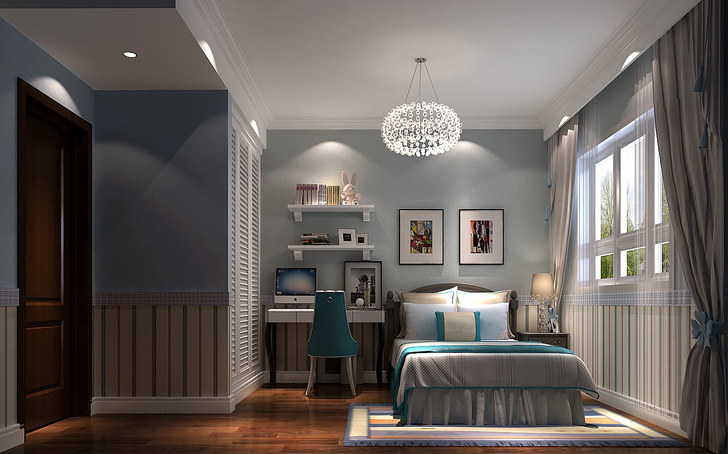 简约 二居 收纳 旧房改造 混搭 卧室图片来自say简单在八家佳苑新中式设计的分享