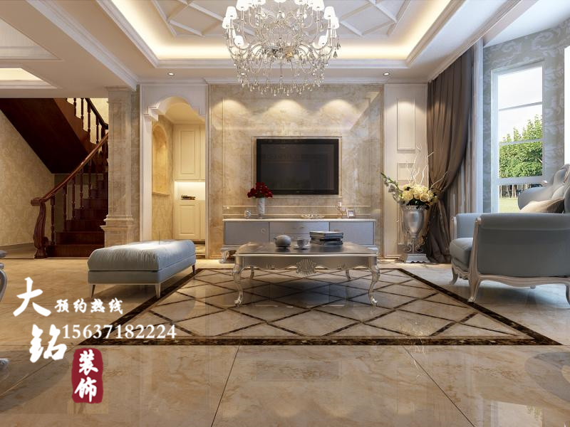 客厅图片来自凤羽飞sun在郑州家庭装修-室内装修-大铭装饰的分享