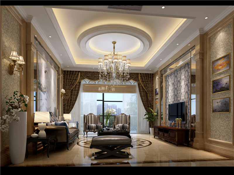 客厅图片来自成都尚层别墅装饰装修公司在欧式奢华风格的分享