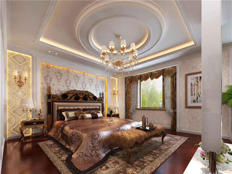 别墅装修 法式风格 卧室图片来自成都尚层别墅装饰装修公司在法式风格的分享
