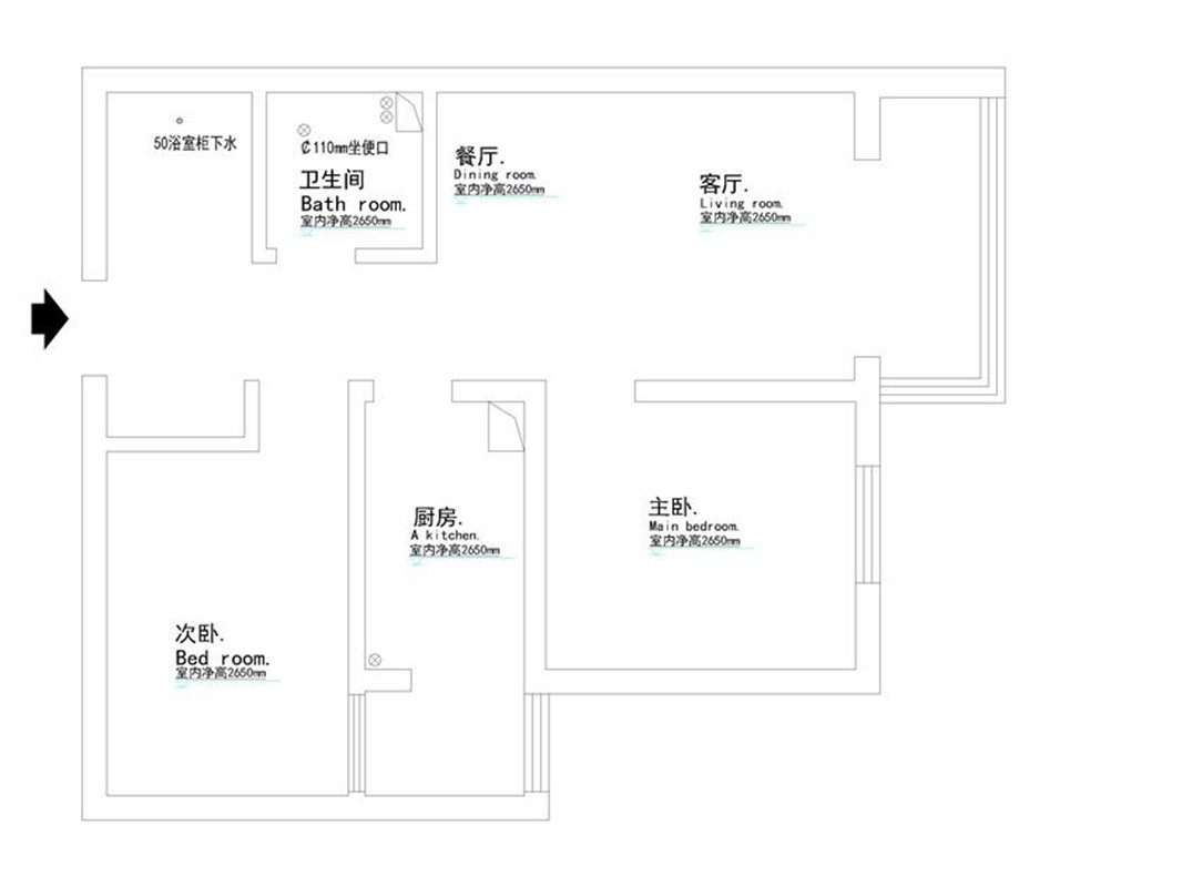 新中式 三居 户型图图片来自郑州实创装饰啊静在温馨简洁宜家新中式三居的分享