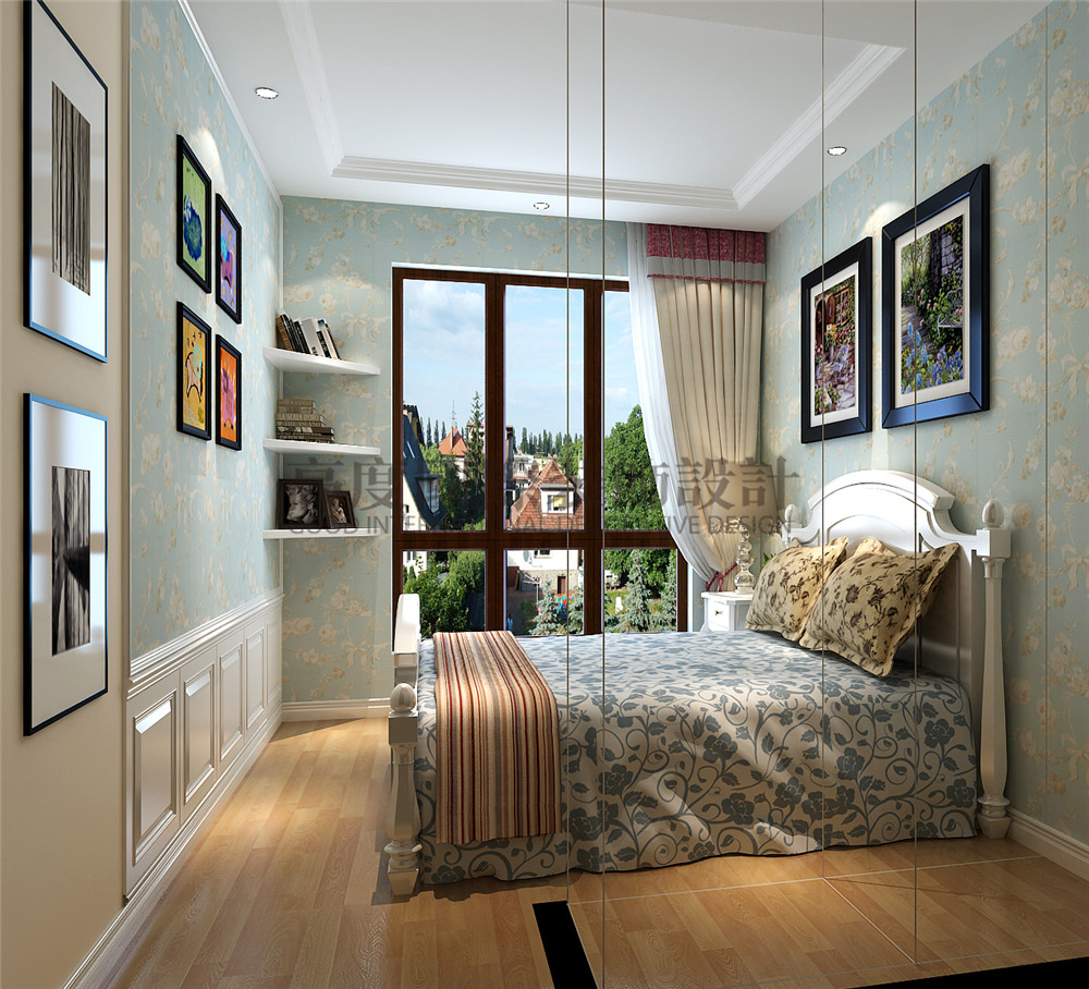 欧式 三居 80后 卧室图片来自成都高度国际装饰娜娜在保利康桥123平米简欧风格的分享