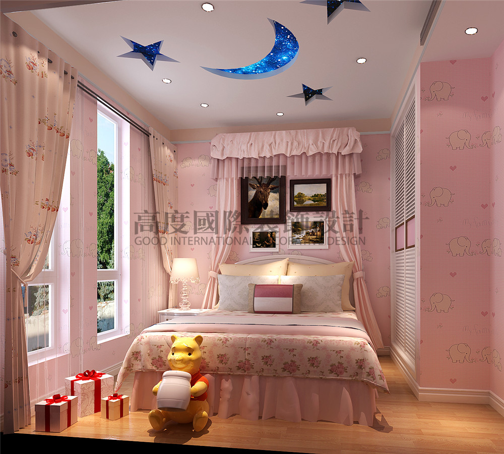 欧式 三居 80后 儿童房图片来自成都高度国际装饰娜娜在保利康桥123平米简欧风格的分享