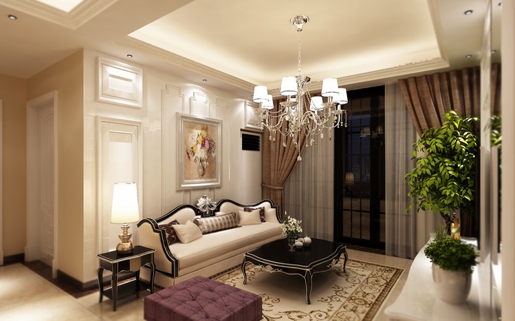 美式风格 瀚海泰苑 两居 客厅图片来自夏曼在瀚海泰苑 美式风格 装修设计案例的分享