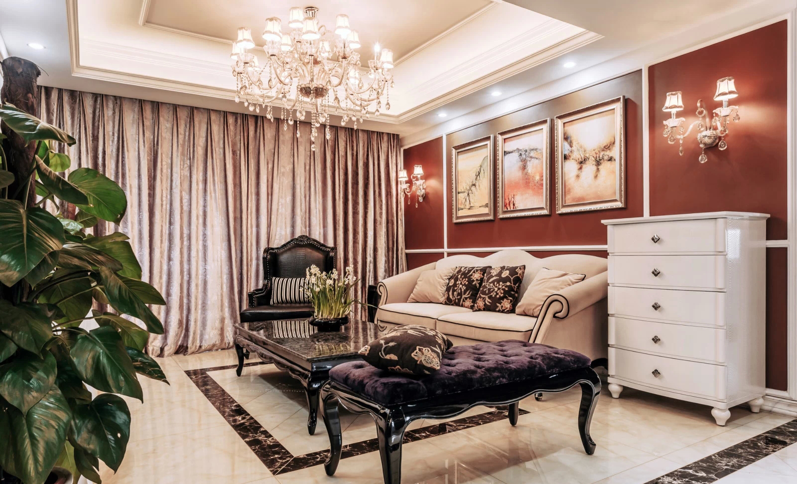 上海实创装 欧式风格 汤臣豪庭 客厅图片来自上海实创-装修设计效果图在上海汤臣豪庭130平米欧式风格的分享