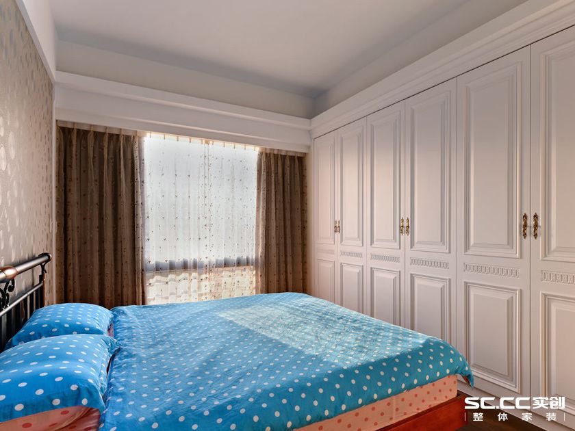 田园 三居 旧房改造 卧室图片来自实创装饰上海公司在乡村田园风格二手房装修的分享