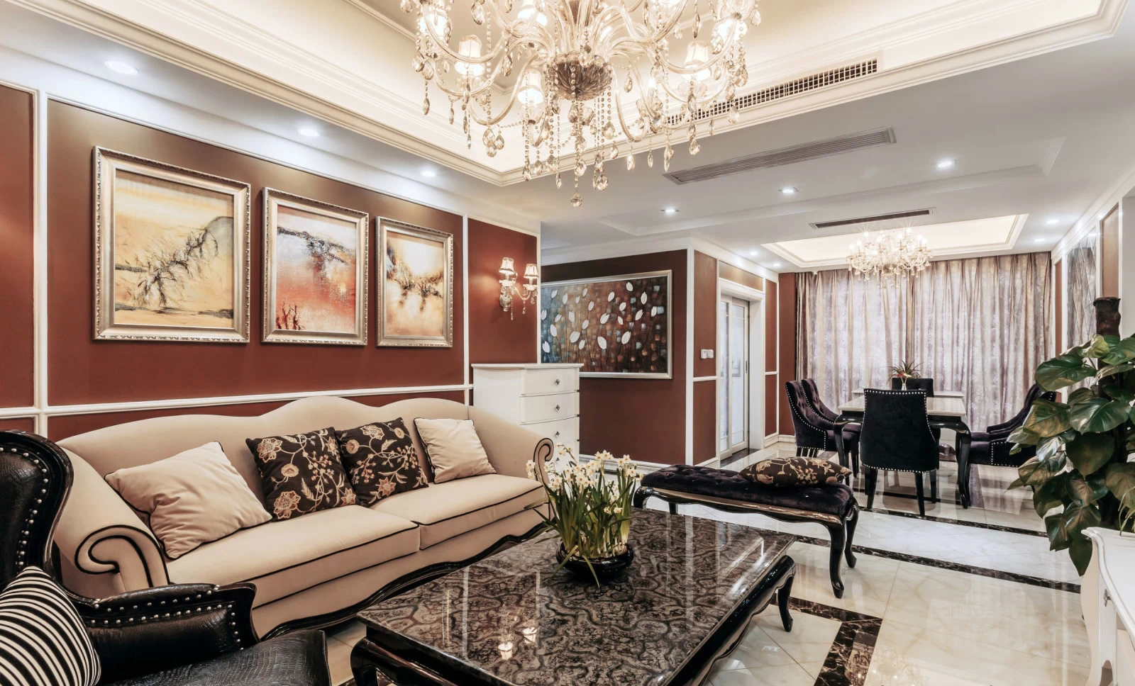 上海实创装 欧式风格 汤臣豪庭 客厅图片来自上海实创-装修设计效果图在上海汤臣豪庭130平米欧式风格的分享