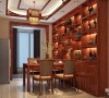 银基王朝 125平三居室 中式风格 装修设计案例 效果图-餐厅设计方案