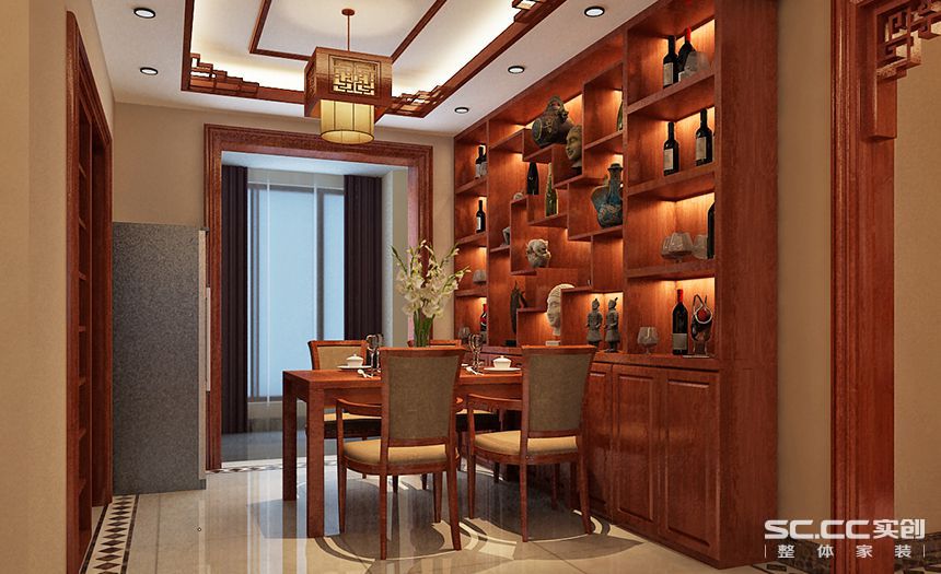 银基王朝 中式风格 三居 装修设计 餐厅图片来自张樂在银基王朝 三居 中式风格装修设计的分享