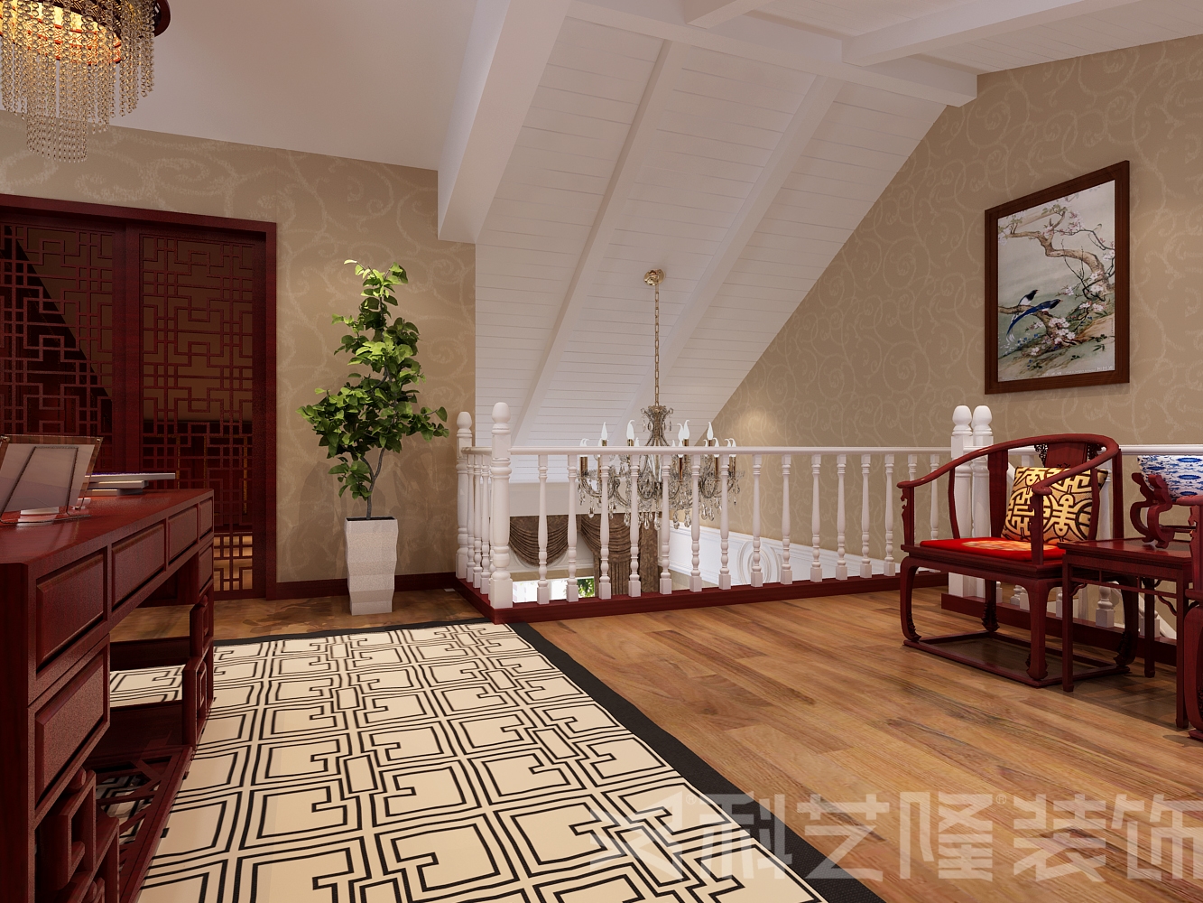 客厅图片来自天津科艺隆装饰在宝安江南城-简欧风格-140㎡的分享