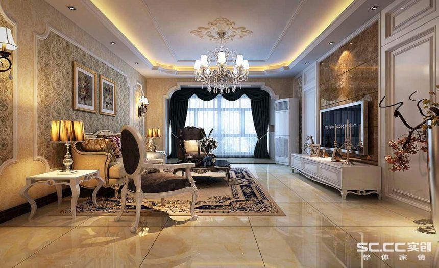 古德佳苑 欧式 三居 家装设计 客厅图片来自张樂在古德佳苑 三居室 欧式风格 装修的分享