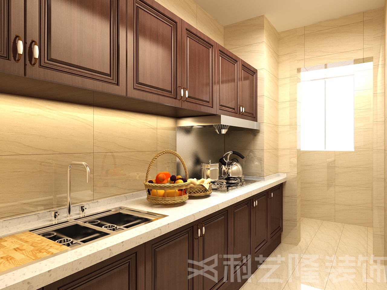 厨房图片来自天津科艺隆装饰在米兰阳光-新中式风格-92㎡的分享