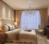 银基王朝 125平三居室 中式风格 装修设计案例 效果图-卧室设计方案