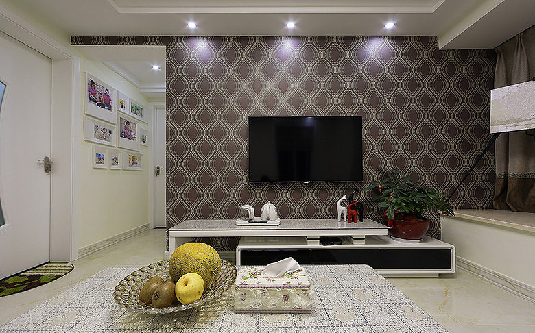 客厅图片来自家装大管家在温馨舒适 85平都市阳光现代两居的分享
