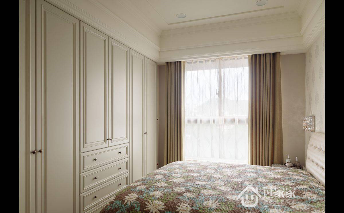 美式 旧房改造 小资 收纳 卧室图片来自过家家装饰在116平美式四居优雅生活风格案例的分享