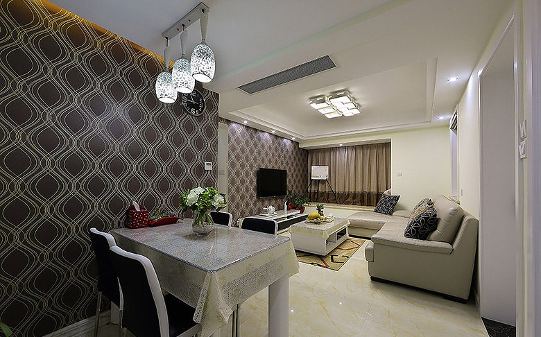 客厅图片来自家装大管家在温馨舒适 85平都市阳光现代两居的分享